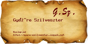 Gyüre Szilveszter névjegykártya