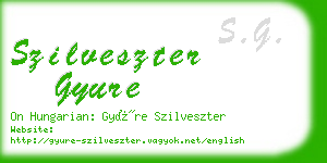 szilveszter gyure business card